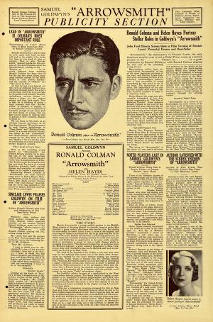 Pressbook for Arrowsmith  (1931)