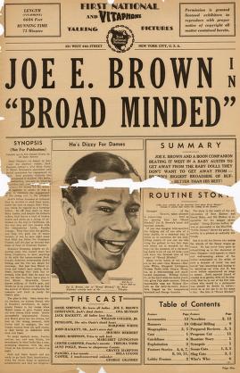 Pressbook for Broad Minded  (1931)