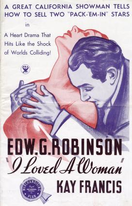 Pressbook for I Loved a Woman  (1933)